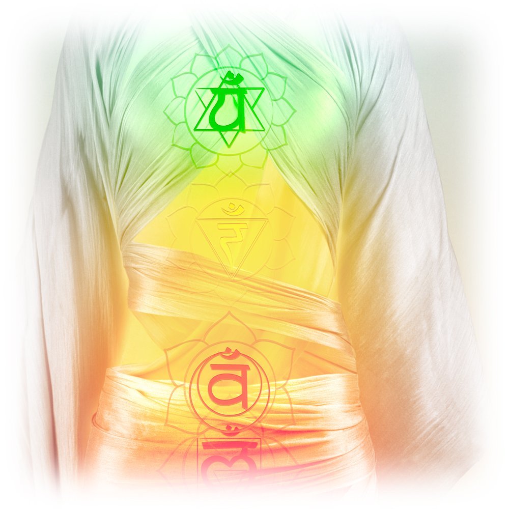 figurative photographic art featuring the chakras
