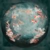 floral photography turquoise sphere with japanese style fish